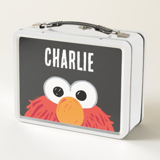 Sesamstraße | Personalisiert Elmo Big Face Metall Brotdose (Rückseite)