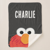 Sesamstraße | Personalisiert Elmo Big Face Sherpadecke (Vorderseite)