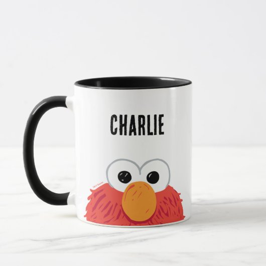 Sesamstraße | Personalisiert Elmo Big Face Tasse (Links)