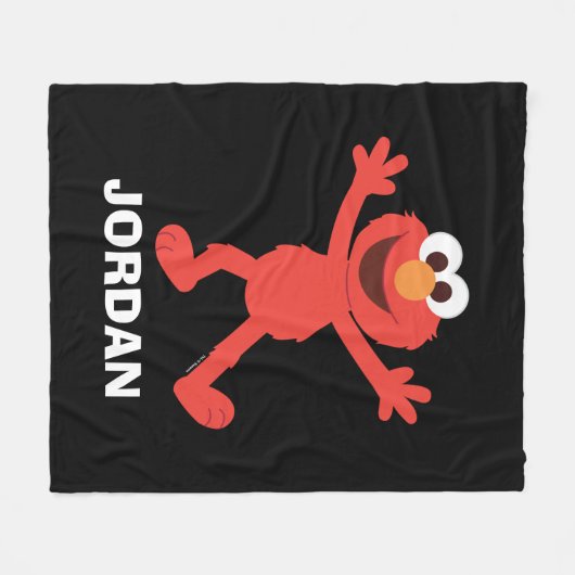 Sesamstraße | Personalisiert Elmo Fleecedecke (Vorderseite (Horizontal))