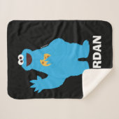 Sesamstraße | Personalisiertes Keksmonster Sherpadecke (Vorderseite (Horizontal))