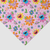 Sesamstraße Pink Floral Muster Seidenpapier (Ausschnitt)