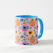 Sesamstraße Pink Floral Muster Tasse (VorderseiteRechts)