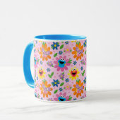 Sesamstraße Pink Floral Muster Tasse (Vorderseite Links)
