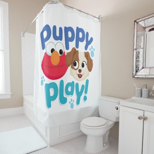 Sesamstraße | Puppy Play Elmo & Tango Duschvorhang (Beispiel)