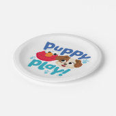 Sesamstraße | Puppy Play Elmo & Tango Pappteller (Schrägansicht)