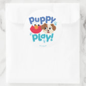 Sesamstraße | Puppy Play Elmo & Tango Runder Aufkleber (Tasche)