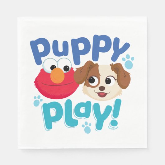 Sesamstraße | Puppy Play Elmo & Tango Serviette (Vorderseite)