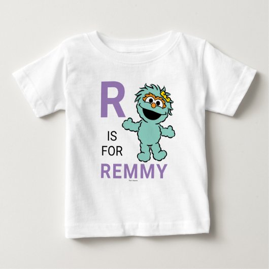 Sesamstraße | R für Rosita | Name hinzufügen Baby T-shirt (Vorderseite)