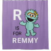 Sesamstraße | R für Rosita | Name hinzufügen Duschvorhang (Vorderseite)
