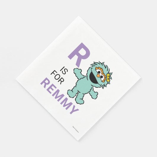 Sesamstraße | R für Rosita | Name hinzufügen Serviette (Ecke)