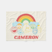 Sesamstraße | Rainbow Graphic | Name hinzufügen Fleecedecke (Vorderseite (Horizontal))