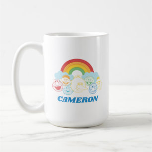 Sesamstraße Rainbow Graphic Name hinzufügen Kaffeetasse