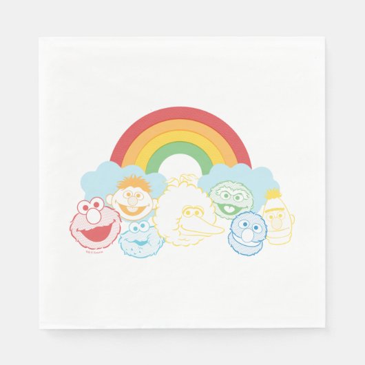 Sesamstraße | Rainbow Graphic Serviette (Vorderseite)