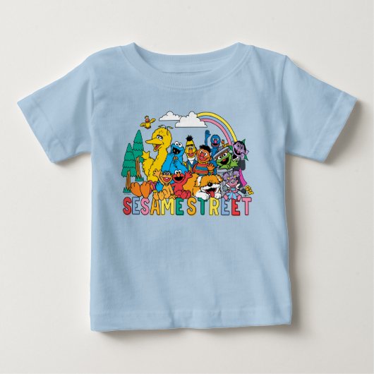 Sesamstraße | Regenbogenwelle Baby T-shirt (Vorderseite)