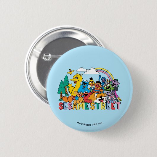 Sesamstraße | Regenbogenwelle Button (Vorne & Hinten)
