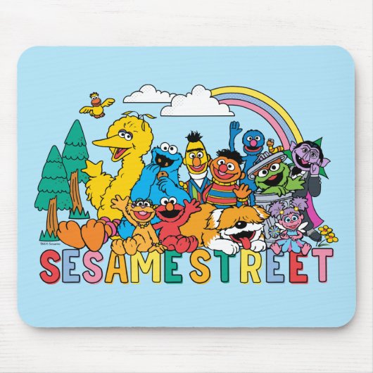 Sesamstraße | Regenbogenwelle Mousepad (Vorne)