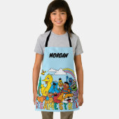 Sesamstraße | Regenbogenwelle | Name hinzufügen Schürze (Insitu)