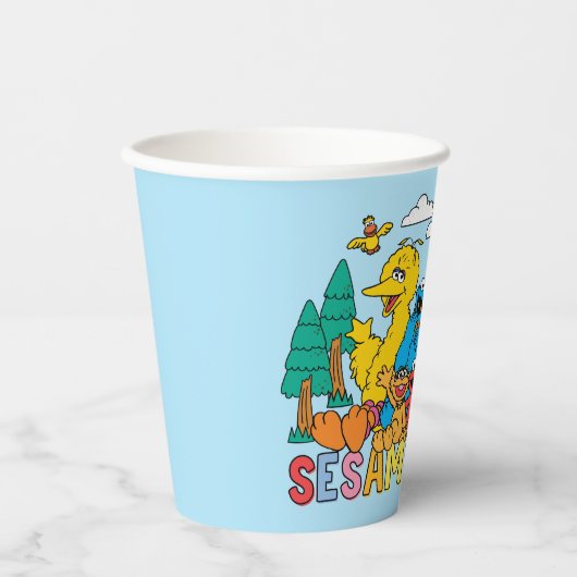 Sesamstraße | Regenbogenwelle Pappbecher (Vorderseite)