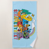 Sesamstraße | Regenbogenwelle Strandtuch (Vorderseite)