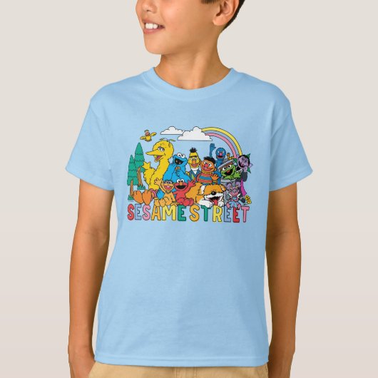 Sesamstraße | Regenbogenwelle T-Shirt (Vorderseite)