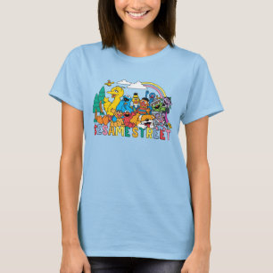 Sesamstraße   Regenbogenwelle T-Shirt
