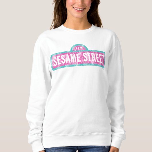 Sesamstraße Rosa Logo Sweatshirt (Vorderseite)