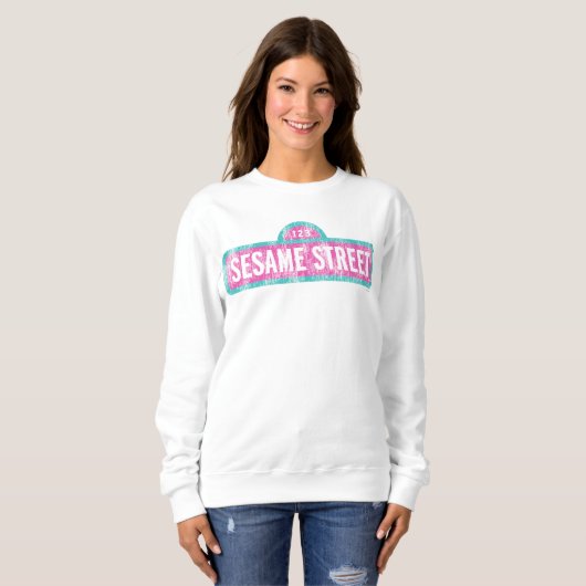 Sesamstraße Rosa Logo Sweatshirt (Vorne ganz)