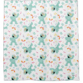 Sesamstraße | Rosita Music Scribble Pattern Duschvorhang (Vorderseite)