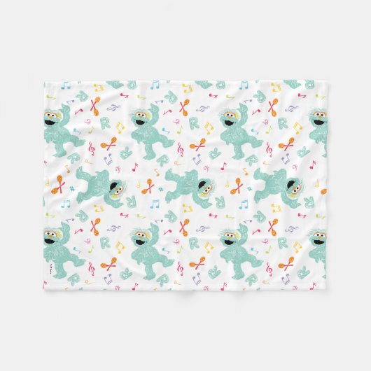Sesamstraße | Rosita Music Scribble Pattern Fleecedecke (Vorderseite (Horizontal))
