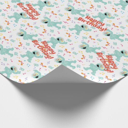Sesamstraße | Rosita Music Scribble Pattern Geschenkpapier (Ecke)