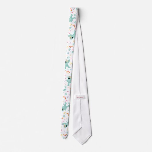 Sesamstraße | Rosita Music Scribble Pattern Krawatte (Rückseite)