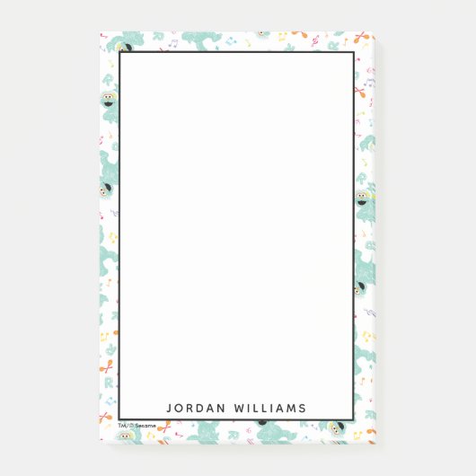 Sesamstraße | Rosita Music Scribble Pattern Post-it Klebezettel (Vorderseite)