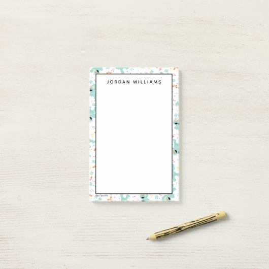 Sesamstraße | Rosita Music Scribble Pattern Post-it Klebezettel (Auf Schreibtisch)