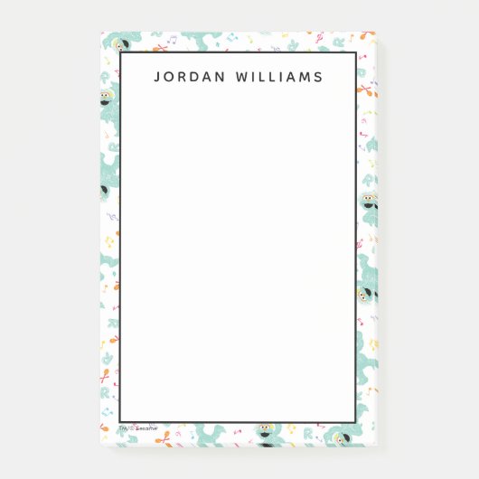 Sesamstraße | Rosita Music Scribble Pattern Post-it Klebezettel (Vorderseite)