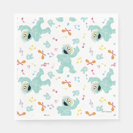 Sesamstraße | Rosita Music Scribble Pattern Serviette (Vorderseite)