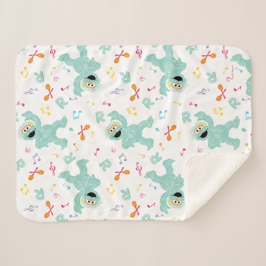 Sesamstraße | Rosita Music Scribble Pattern Sherpadecke (Vorderseite (Horizontal))