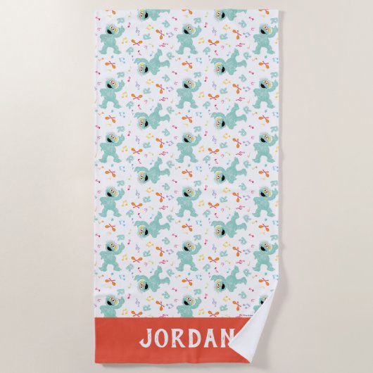 Sesamstraße | Rosita Music Scribble Pattern Strandtuch (Vorderseite)