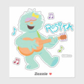 Sesamstraße | Rosita Playing Guitar Aufkleber (Blatt)