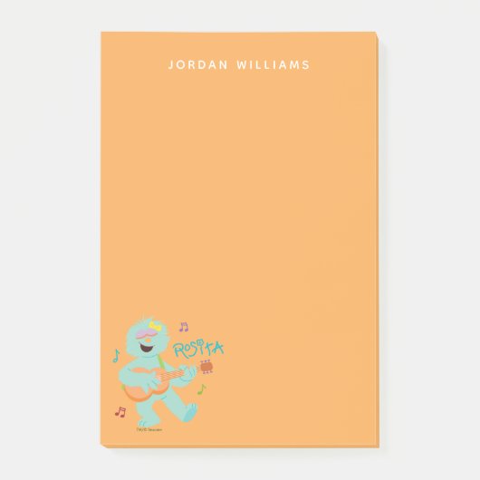 Sesamstraße | Rosita Playing Guitar Post-it Klebezettel (Vorderseite)