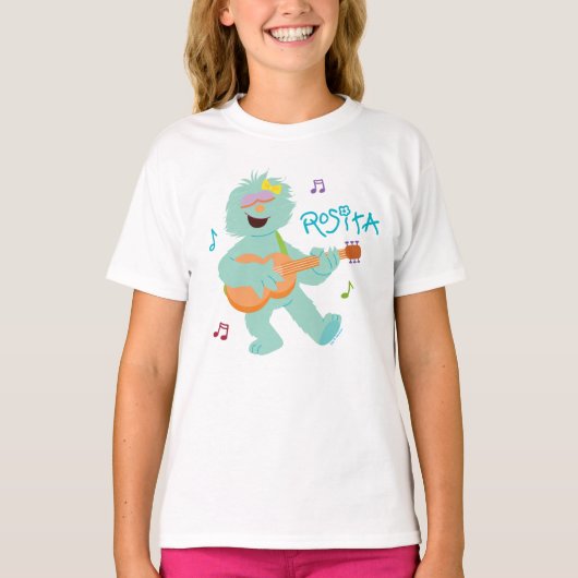 Sesamstraße | Rosita Playing Guitar T-Shirt (Vorderseite)