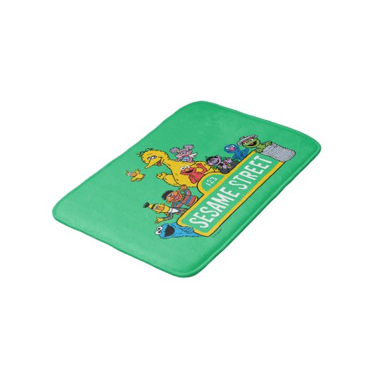 Sesamstraße | Rund um das Sesamstraße-Zeichen Badematte (Schrägansicht)