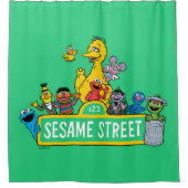 Sesamstraße | Rund um das Sesamstraße-Zeichen Duschvorhang (Vorderseite)