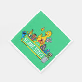 Sesamstraße | Rund um das Sesamstraße-Zeichen Serviette (Ecke)