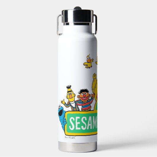 Sesamstraße | Rund um das Sesamstraße-Zeichen Trinkflasche (Vorderseite)