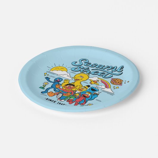 Sesamstraße | Seit 1969 Pappteller (Schrägansicht)