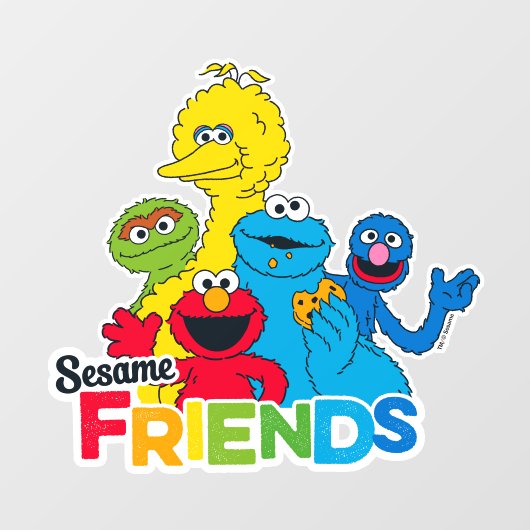 Sesamstraße Sesame Friends Fensteraufkleber (Blatt)