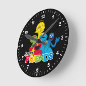 Sesamstraße Sesame Friends Runde Wanduhr (Winkel)