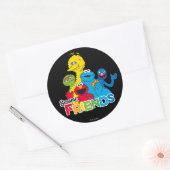 Sesamstraße Sesame Friends Runder Aufkleber (Umschlag)