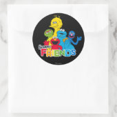 Sesamstraße Sesame Friends Runder Aufkleber (Tasche)